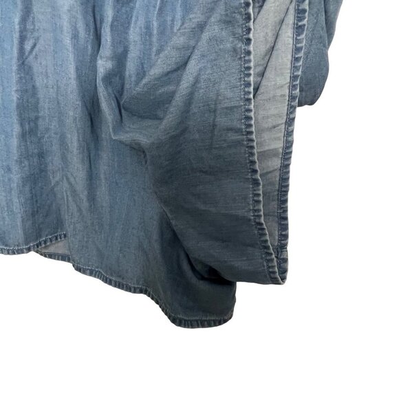 Beach Lunch Lounge Open Back Sleeveless Chambray‎ Romper Size Medium - Picture 7 of 10